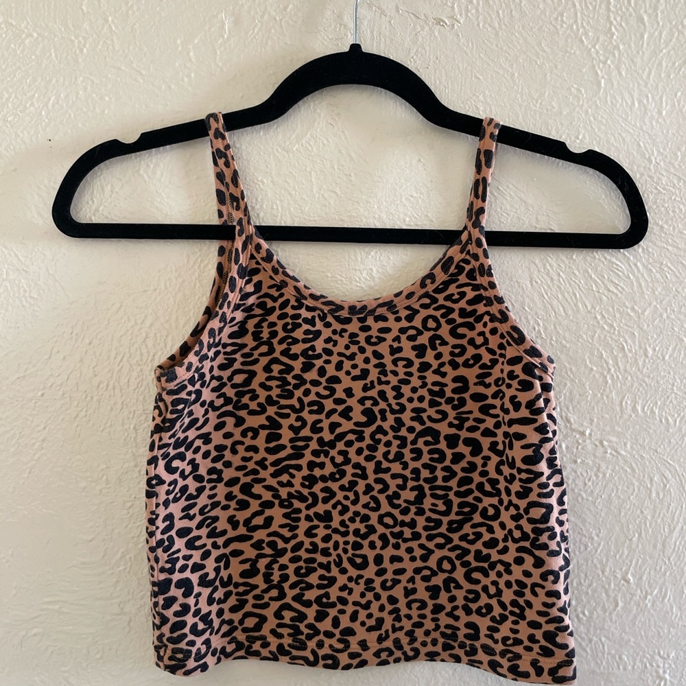 ARQ Crop Tank, Size Small, Leopard